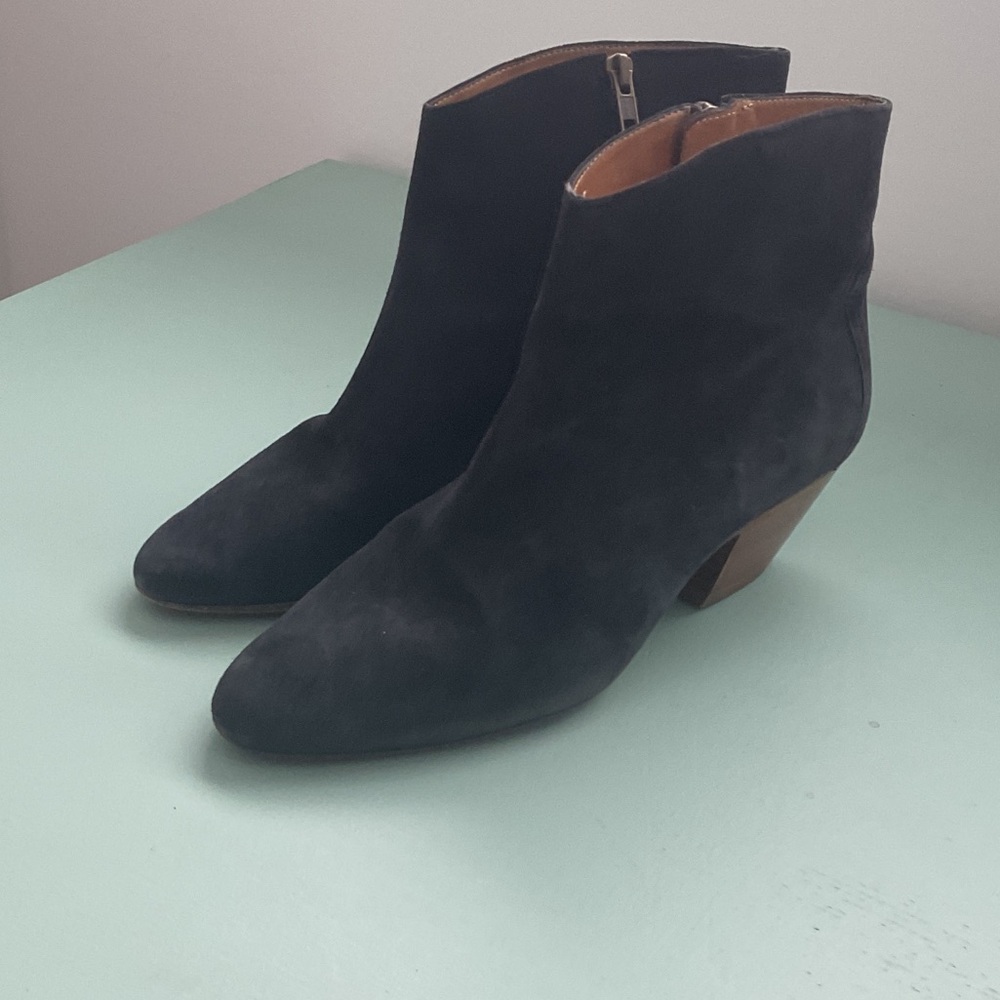 Isabel Marant Blue Suede Ankle Boots size 40